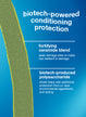 Image of hair strand graphic: damage protection from the inside out, outside: ceramic blend + biotech-produced polysaccharide. Inside: K18PEPTIDETM